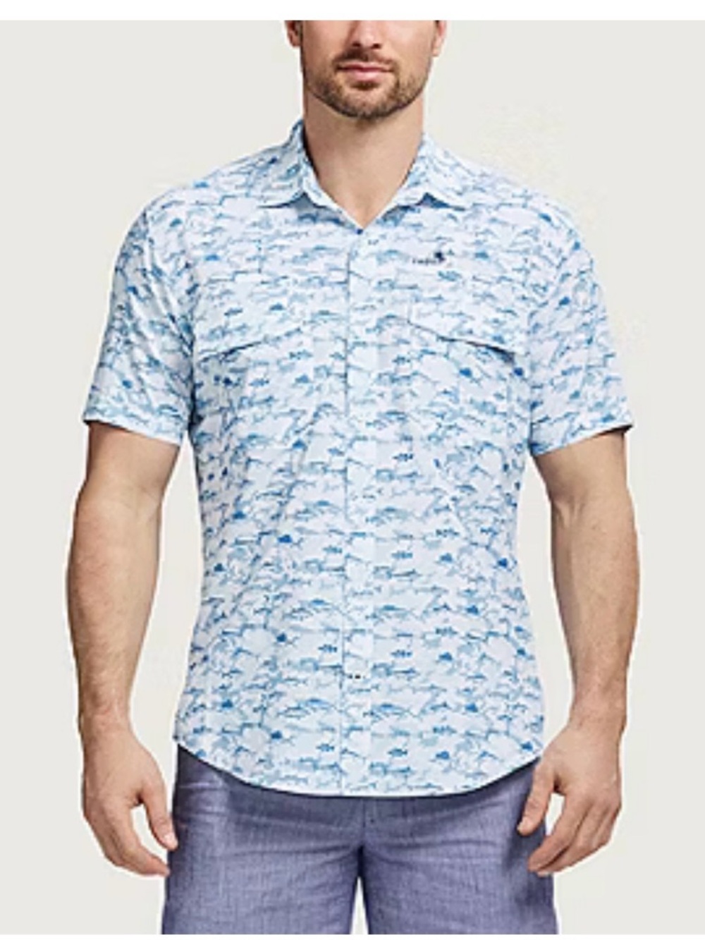 New! Izod Blue Button down Shirt!!